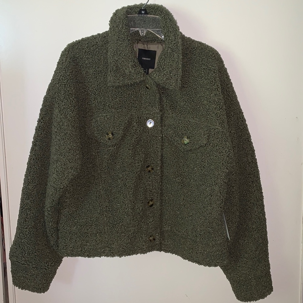Army green warm jacket